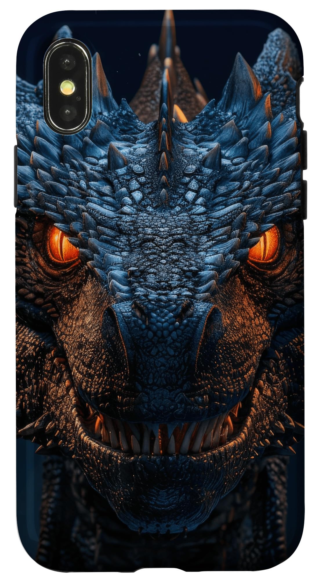 The Menacing Gaze: Dragon's Frontal Fury Case for iPhone X/XS