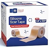 GauzeCare Silicone Scar Tape – 1.6”x120” Roll – Medical-Grade, Reusable, Professional Silicone Scar Tape for surgical scars, C-Section, Burns, Keloid, and Acne Scars