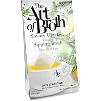 The Art of Broth Chicken Broth, Savory Chicken Flavored Sipping Broth Bag, Non-GMO, Vegan, Gluten-Free, Kosher (Pack of…