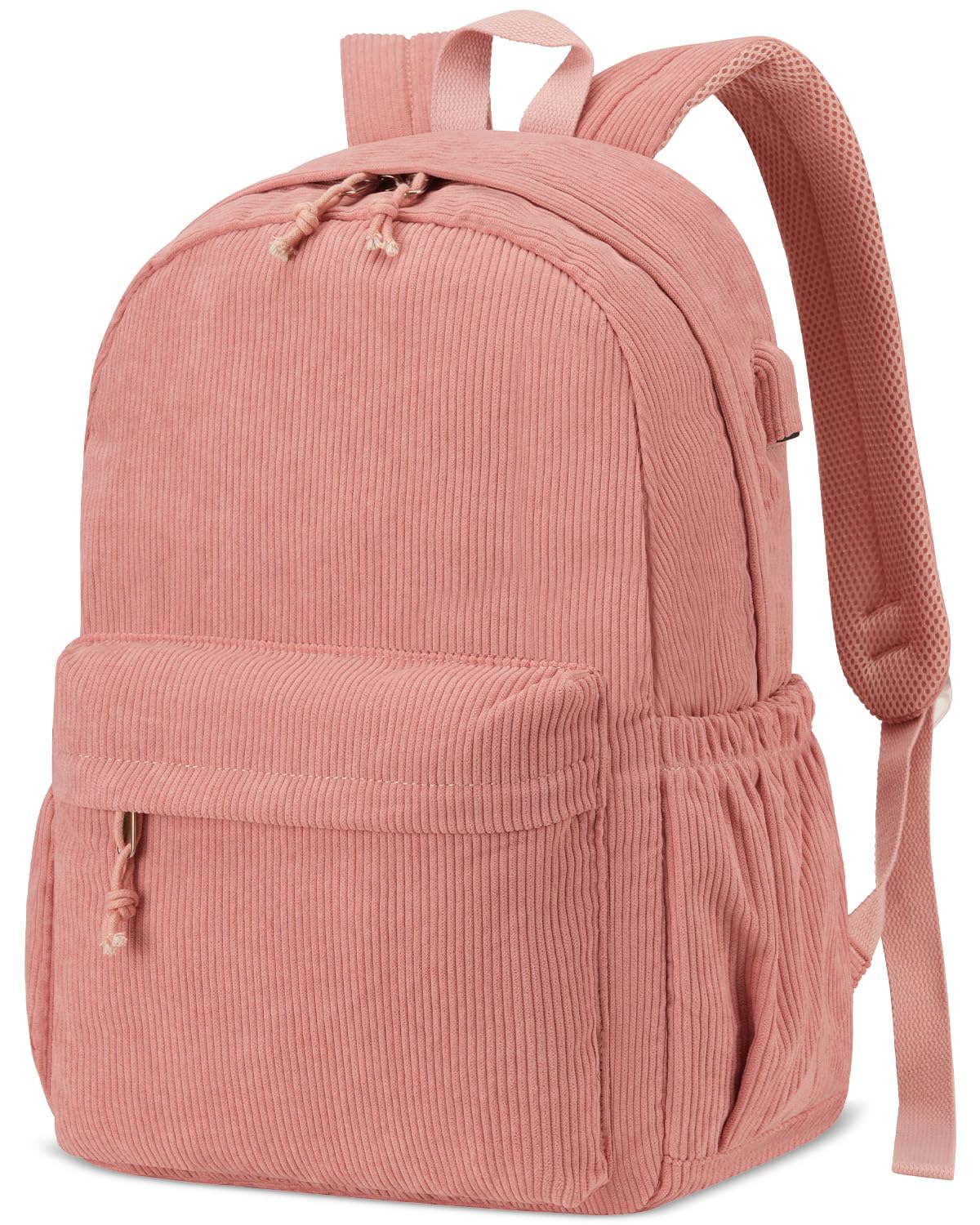 Photo 1 of CLOKARS School Backpack for Teens Girls Boys, Large Corduroy College Bookbag Lightweight Backpack Purse for Women Fit for 15.6 Inch Laptop (Pink)