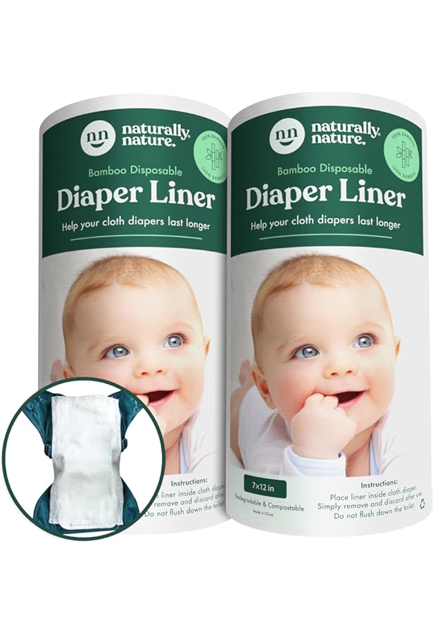 Forros Para Pañales 100 Hojas Insertos Biodegradables De Bambú Natural Sin Perfume Pañales