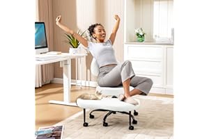 AtHope Criss Cross Legged Office Chair, Adjustable Height Meditation Yoga Kneeling Desk Chair for ADHD, Ergonomic Seat with W