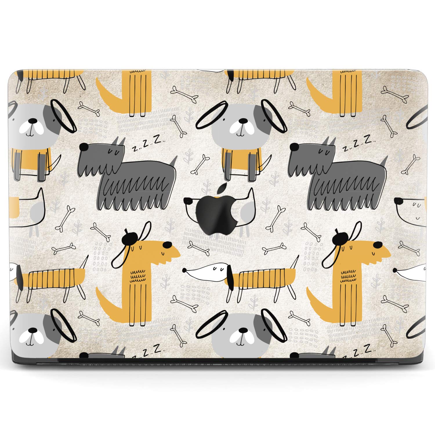 MertakHard Case Compatible with MacBook Pro 16 14 Air 15 13 inch M3 M2 M1 Mac 2024 2023 2022 2018 Scottish Terrier Print Pattern Daschund Dogs Clear Plastic Drawing Protective Cute Touch Bar