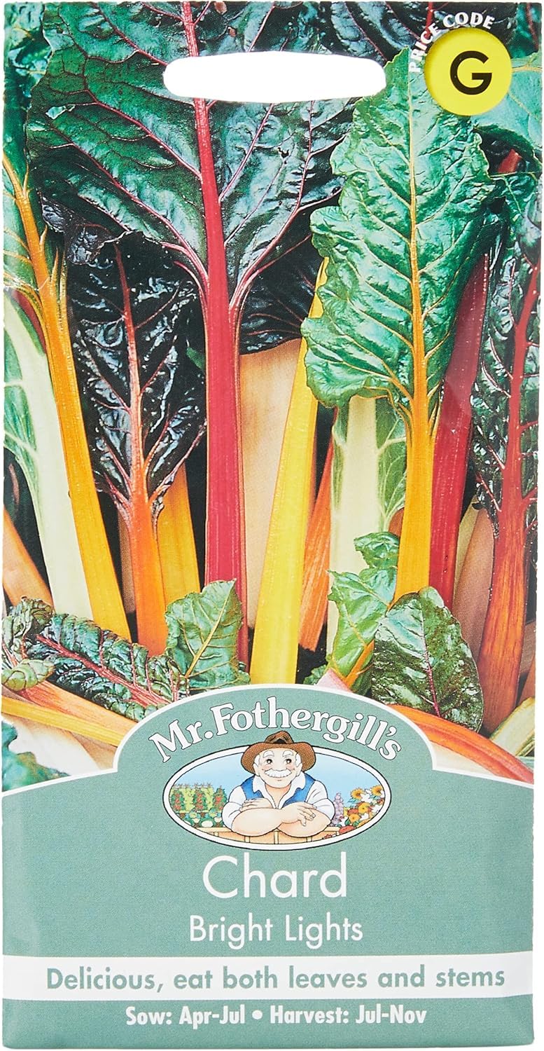 Mr Fothergill's 12549 Vegetable Seeds, Chard Bright Lights, Mixed