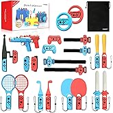 All-in-One Switch Sports Accessories Bundle (24 Items) - with Storage Bag Compatible with Nintendo Switch/OLED Joy-con, More Than 12+ Switch Sports Games Experience, Double Player, Family Gatherings, Social Icebreaker, Holiday Essentials Accessories Kit