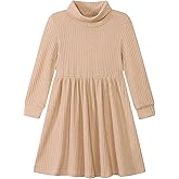 Vieille Toddler Baby Girls Fall Clothes Soft Knit Turtleneck Sweater Dress Long Sleeve Winter Outfits 2-6 Years