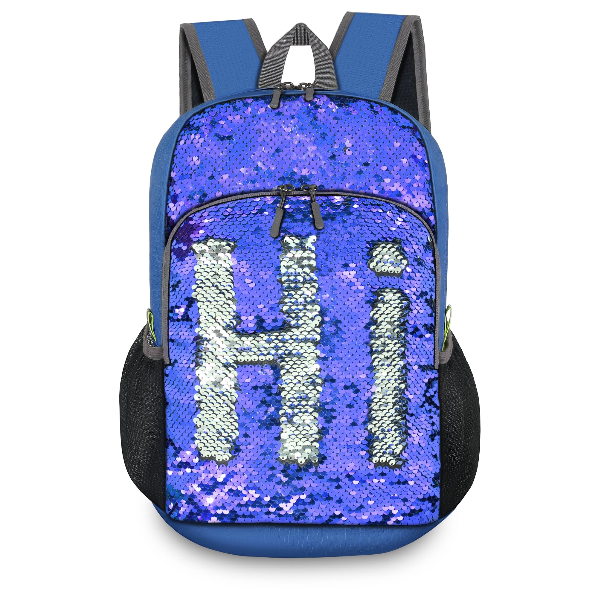 Bekahizar 20L Ultra Lightweight Backpack Foldable Hiking Daypack Rucksack Water Resistant Travel Day Bag for Men Women Kids Outdoor Camping Mountaineering Walking Cycling Climbing (Silver Blue)