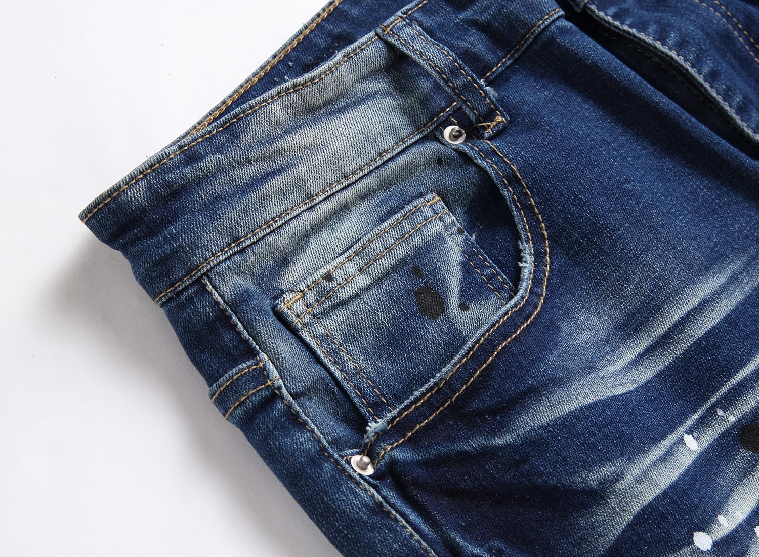 ABSECAI Men's Ripped Jeans Slim Fit Skinny Stretch