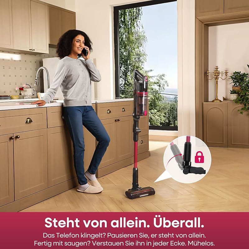 Akku Staubsauger Kabellos 60KPa für Tierhaare/Teppiche/Hartböden — Foto 6 von 8
