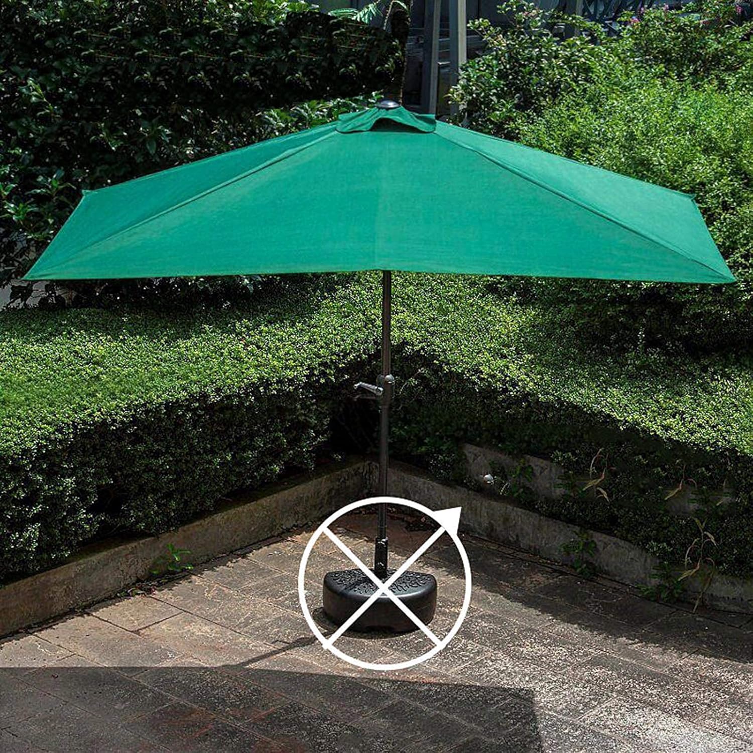 Balcony Half Parasol Umbrella, Half Square Parasol, for Outdoor