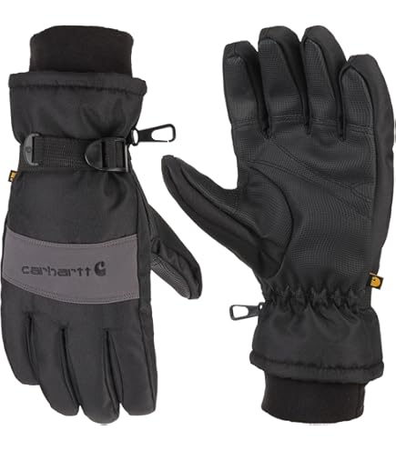 HANDLANDY Winter Water Resistant Work Gloves For Men, Padded Thermal Insulated Heavy Duty Impact Glove For Cold Weather (Black-insulated, M - View #10