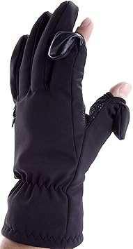 Easy Off Gloves Unisex Ski- und Fotografie Handschuhe. Zurückklappbare und magnetverschliessbare Fingerenden mit Reissverschl