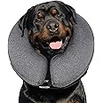 MIDOG Inflatable Dog Neck Donut Collar Alternative After Surgery, Soft Protective Recovery Cone for Small Medium Large Dogs and Cats Puppies - Alternative E Collar (Gray, XL)