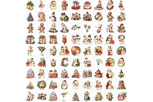 YHSLMH Christmas Transfers for Crafts Rub On Stickers Vintage Christmas Decals Rub On Transfer for Wood Ornaments Crafting Glass Ball Furniture Canvas Fabric Project (Santa80)