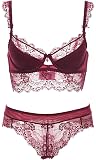 SHEKINI Damen-BH Set Mit Bügel – Nahtloser T-Shirt BH, 2er Pack, Push-Up & Verstellbare Träger
