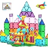 PicassoTiles Magnetic Tiles & Hedgehog 2-in1 Interlocking Brush Connector Magnet Building Blocks Construction Set Learning Playset STEM Toys Development Preschool Education Toy Toddler Age 3 Up PTE21