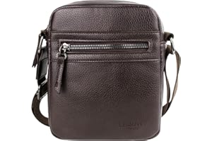 Lemuvlt Small/Medium Crossbody bag for men shoulder bag mens purse satchel leather messenger bag gift man