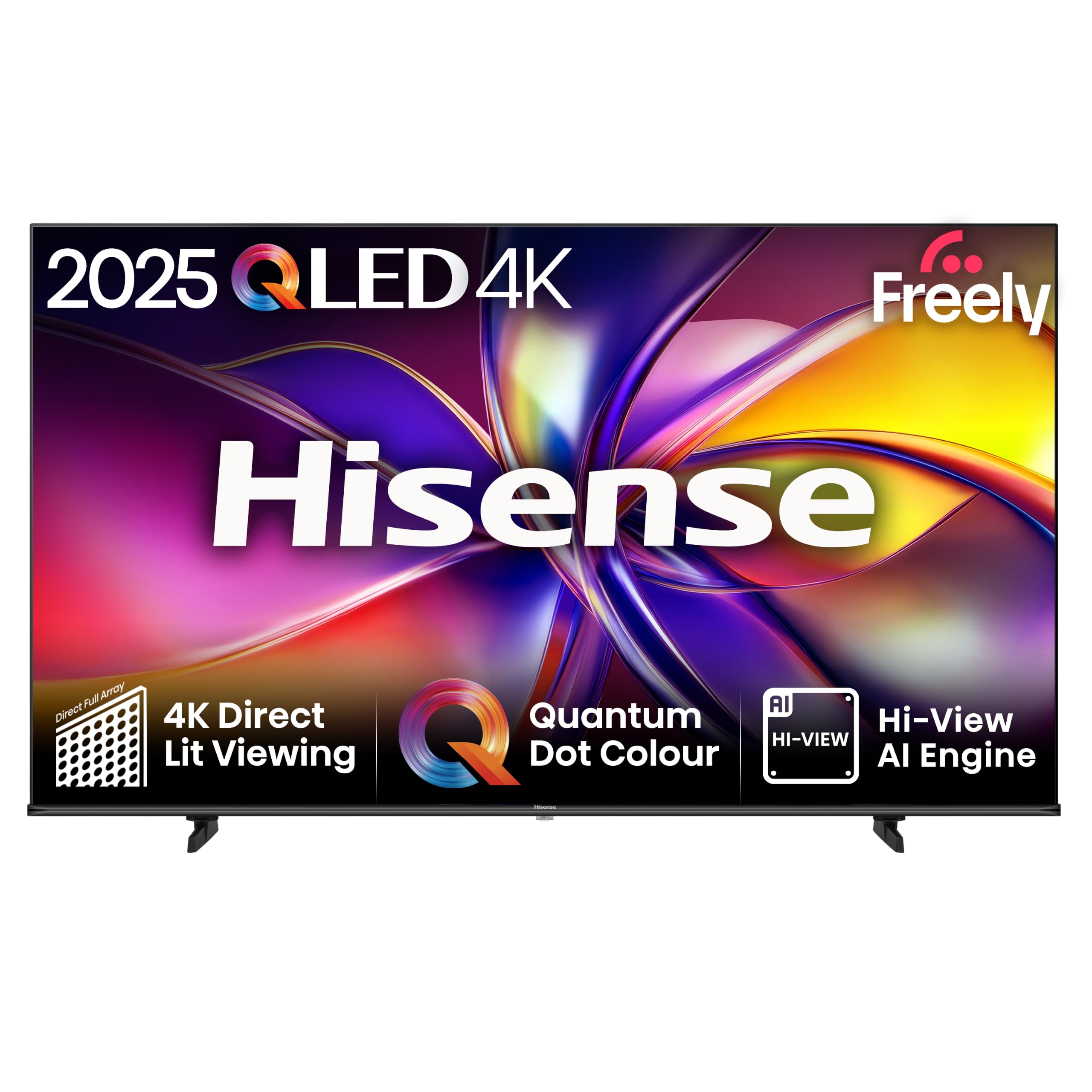 Hisense 50" 50E78QTUK QLED Smart AI TV - 4K Direct Lit Viewing, Quantum Dot Colour, Hi-View AI Engine, Dolby Vision, Dolby Atmos with Freely, Disney +, YouTube, Netflix