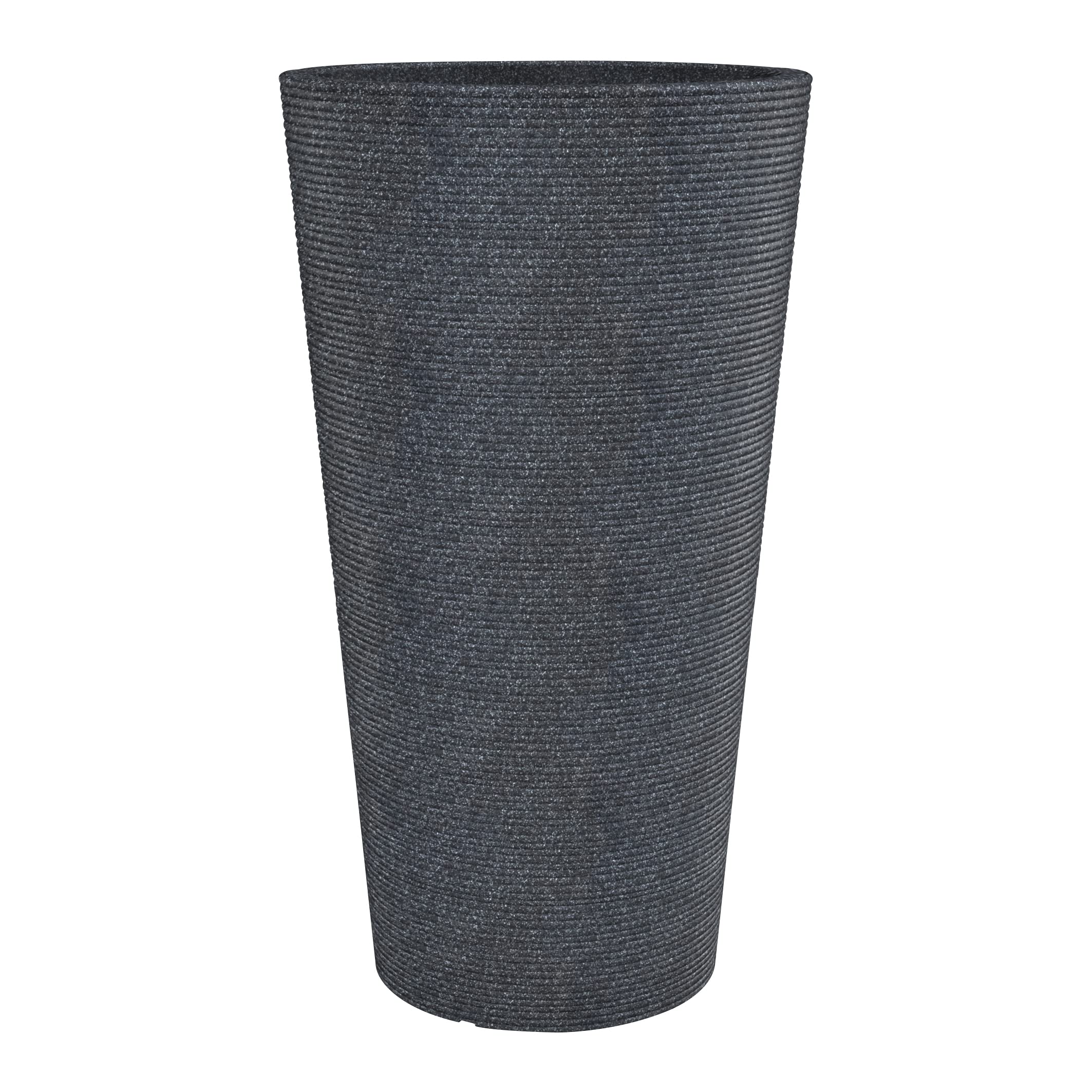 Scheurich Coneo High Plastic Tall Container Black Granite 39 cm Diameter 70 cm Height 27 L Volume
