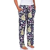 Disney Beauty and The Beast Pjs Womens Belle Mrs. Potts Rose All Over Print Pajama Pants