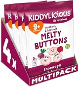 Kiddylicious Raspberry & Beetroot Melty Buttons 4x5 Pcs Kids Snack