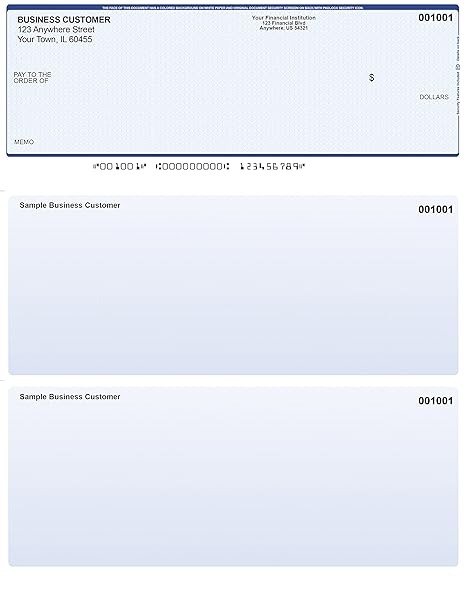 Blue Safety Computer Checks 50 Printed Laser Computer Voucher Checks Compatible For Quickbooks