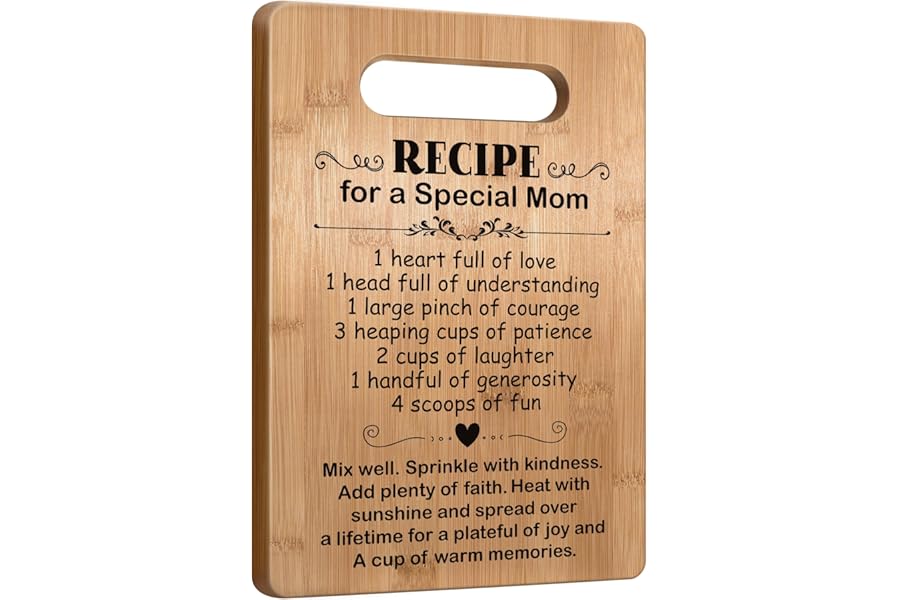 Mom Gifts from Daughter Son Mothers Day, Mother Cutting Board Gift, Cute Mom Gifts from Daughter Son, Birthday Gifts for Mom, Mom Gift for Valentines Day