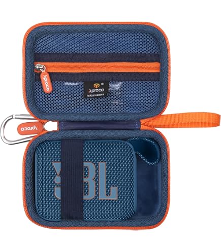 Altavoz Bluetooth JBL GO 3 + Funda Rígida Megen - Impermeable IP67 - Color Azul