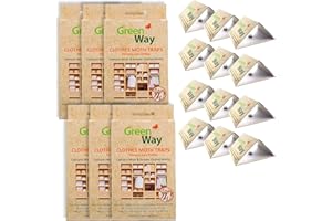 Insects Limited Greenway Clothing Moth Traps (12 Traps) - for Clothes Closets - Alternative to Cedar Balls and Moth Balls - Pheromone Attractant & Eco Friendly