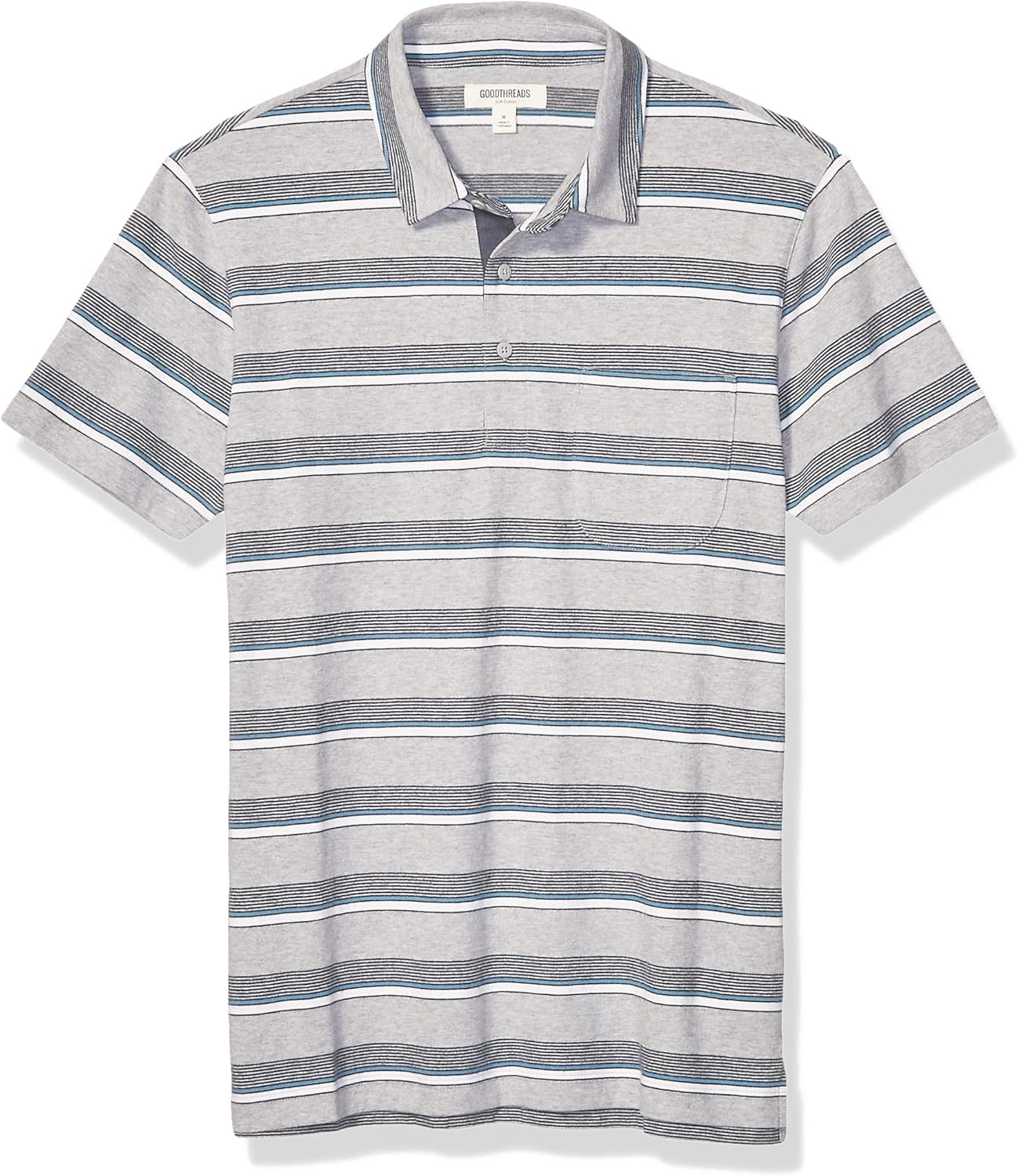  Brand - Goodthreads Men's Short-Sleeve Sueded Jersey Polo: Clothing