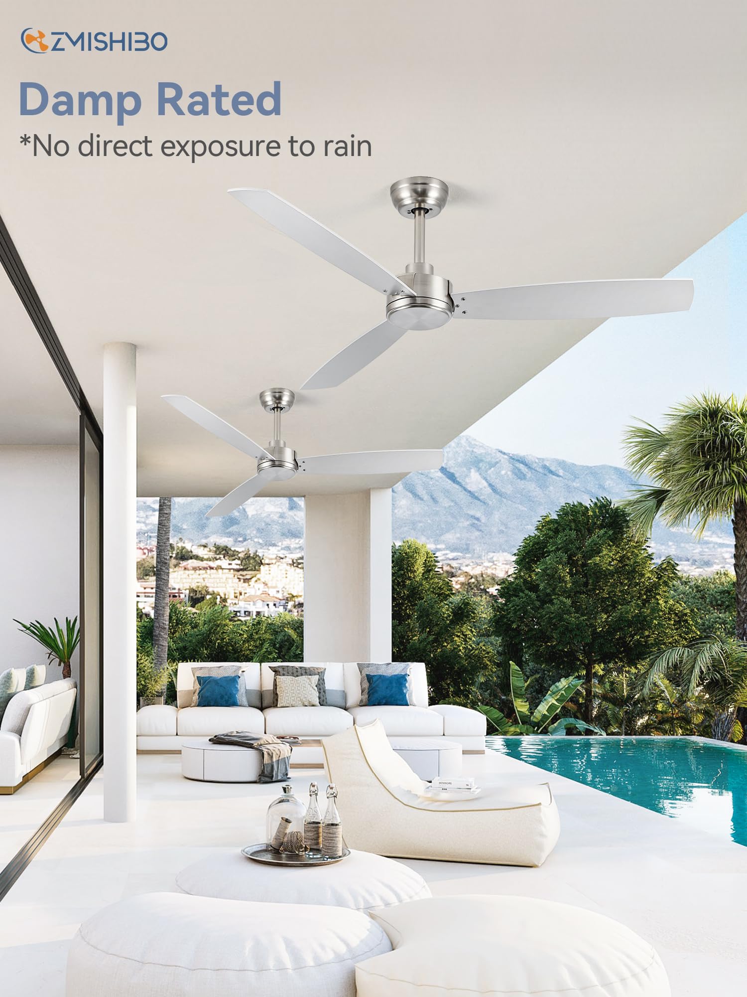 ZMISHIBO 52 Inch Ceiling Fan with Remote No