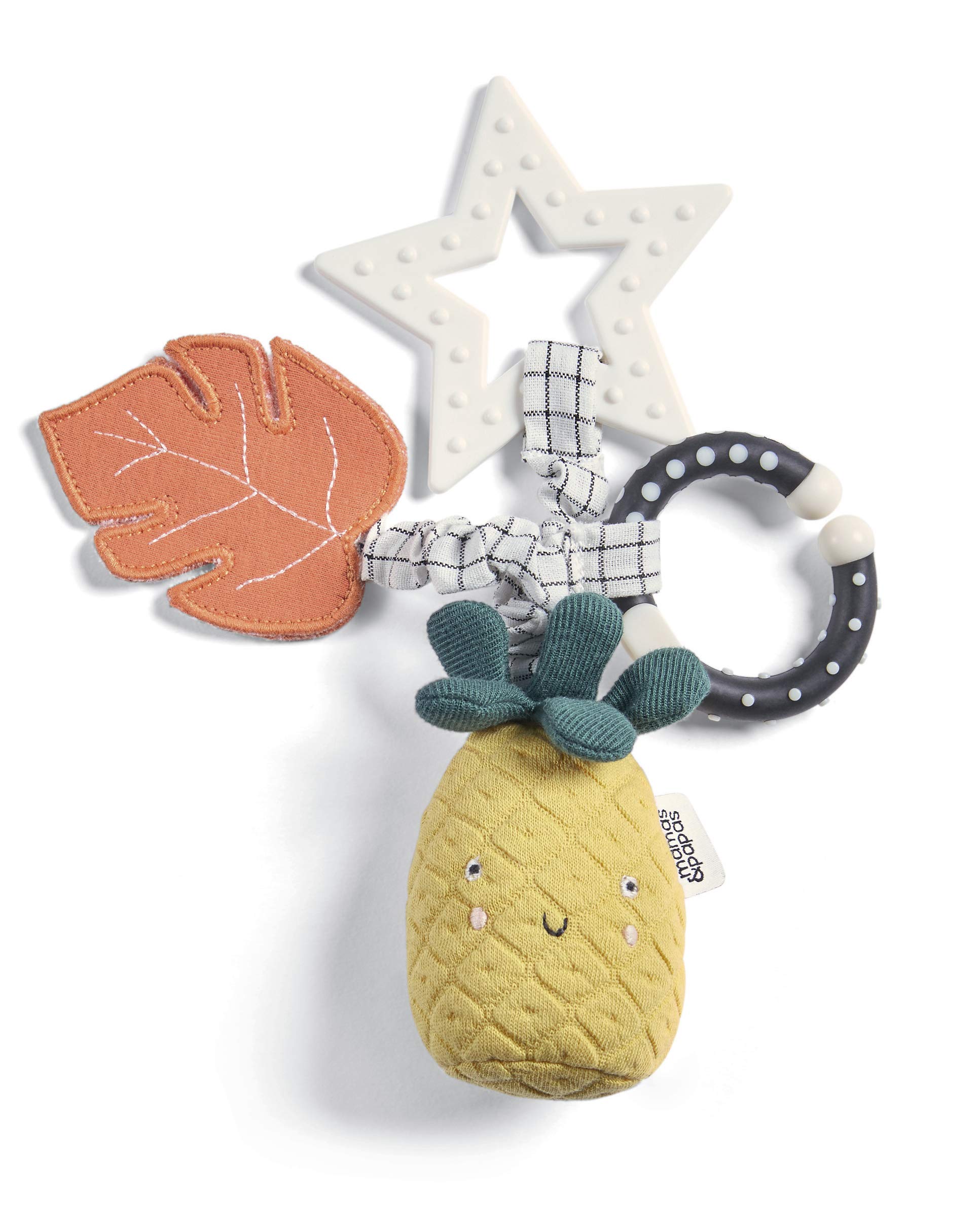 Mamas & Papas Linkie Teething Toy, Wildly Adventures, Pineapple