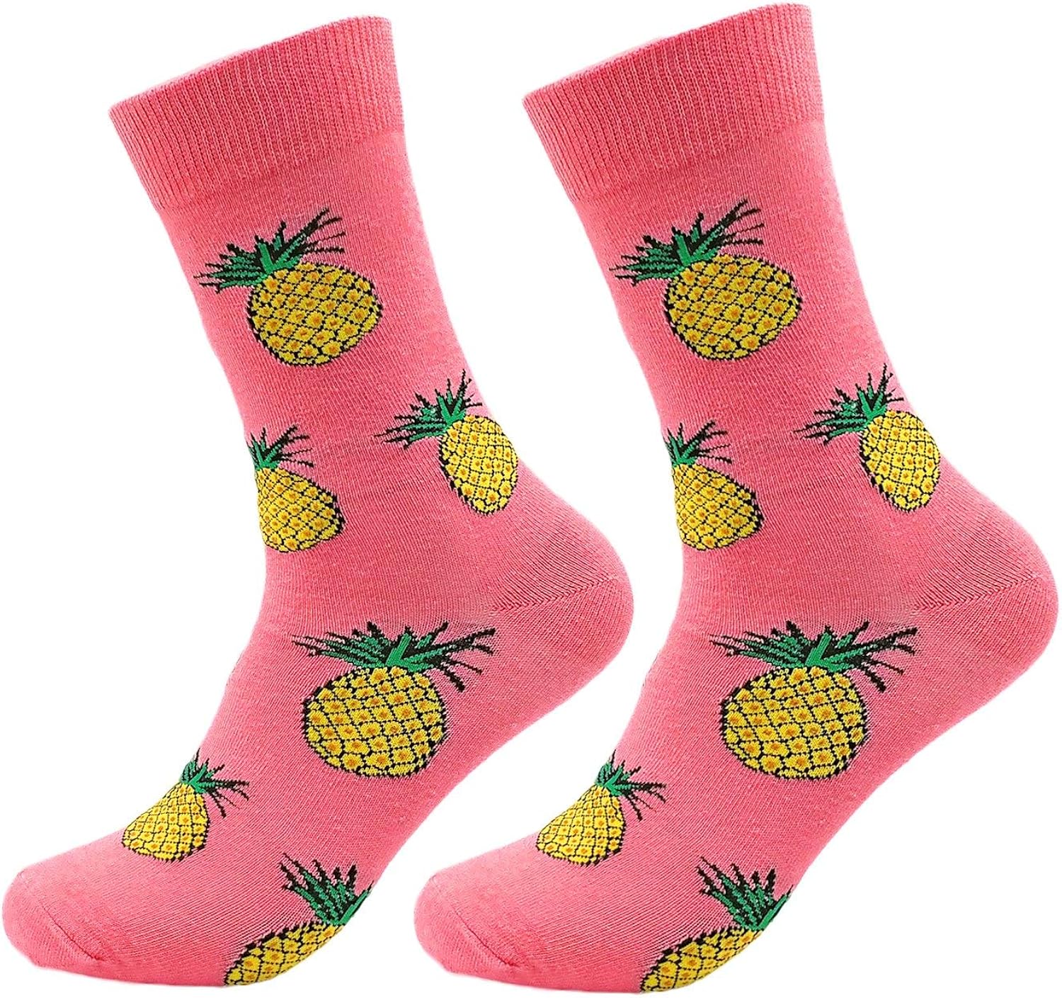 Fun Colorful Socks Combed Cotton Stockings Mid Calf Art Patterned Funky Happy Sock Packs, 12 Pairs1204, Free Size US 6-11: Clothing