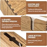 KIRIGEN Wood Wall Mounted Paper Towel Dispenser Dark Brown Kitchen Bath view 5