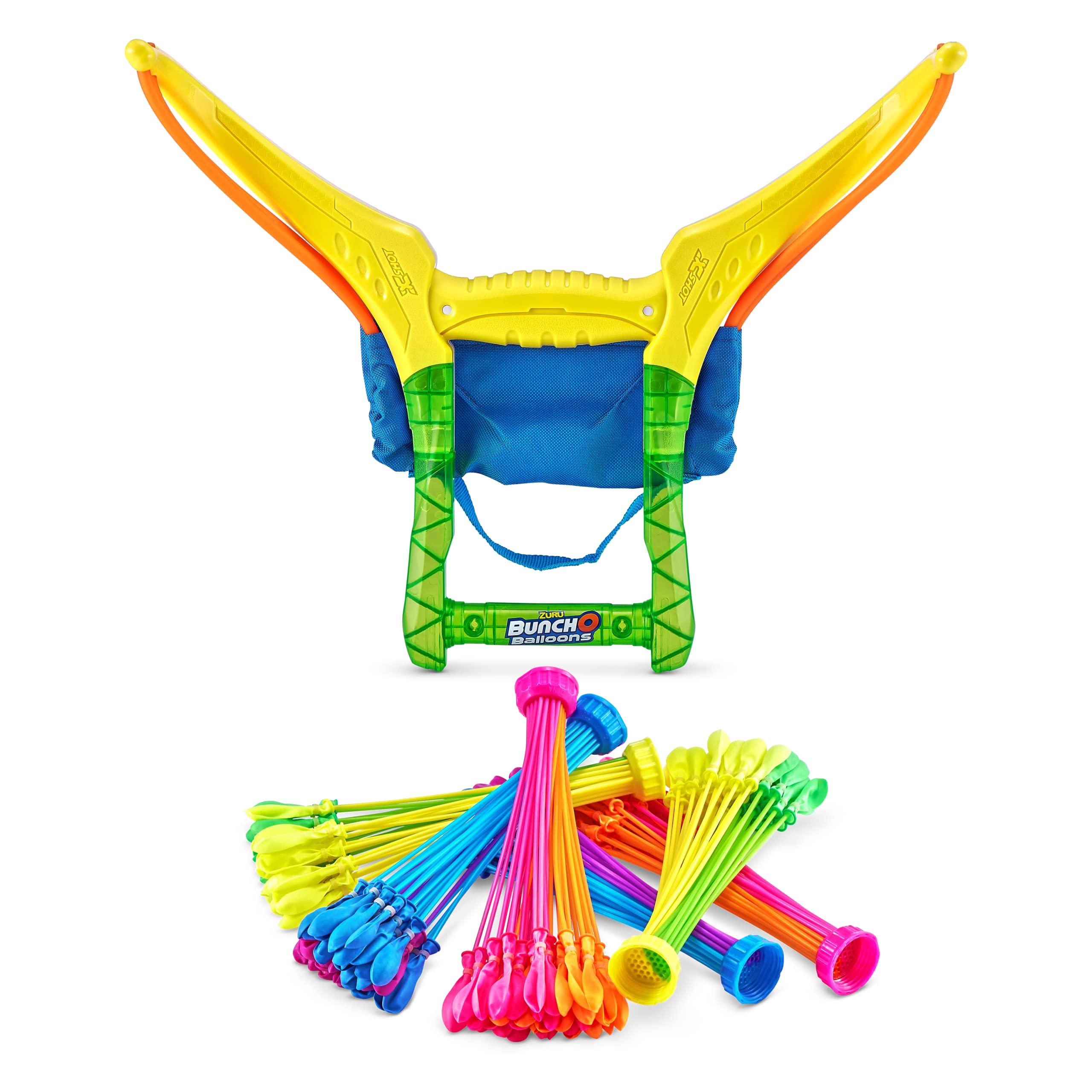 Bunch O Balloons Neon Colours Slingshot & 200+ Rapid-Filling Self-Sealing Water Balloons (6 Bunches)