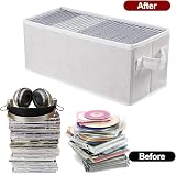 UENTIP CD Storage Boxes With Lids Pack of 2 White 13.2 x 5.9 x 5.3 view 3