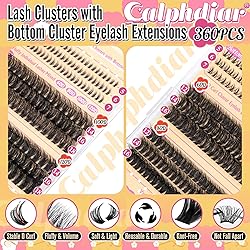 calphdiar Fluffy Lash Clusters with Bottom Lashes
