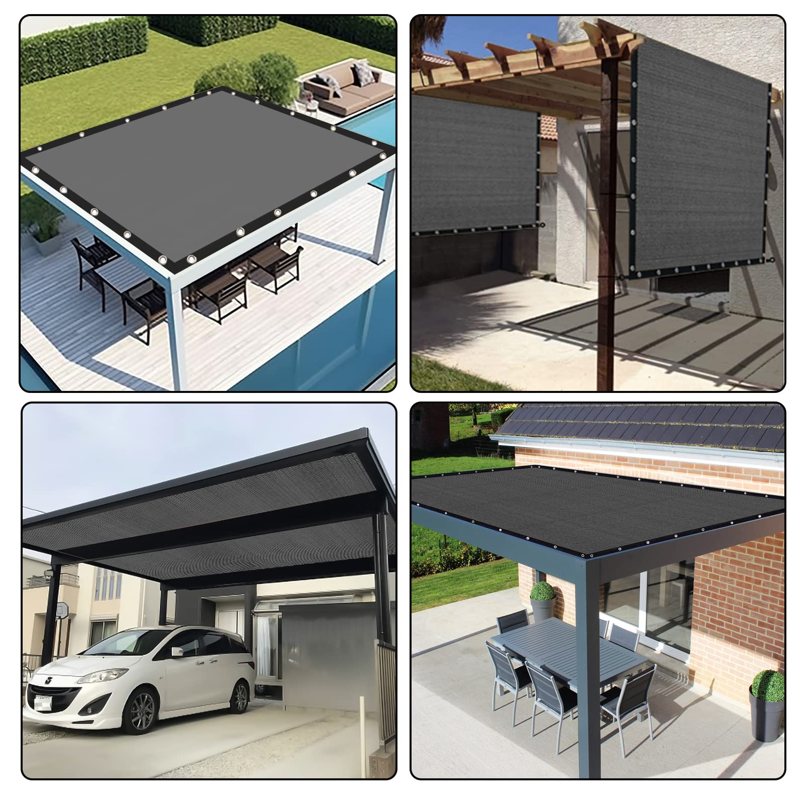 Artpuch 8' x12' Rectangle Sun Shade Sails UV Block