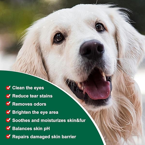 OPULA 170PCS DOG EYE WIPES, 3.15“/8CM DOG TEAR STAIN REMOVER WIPES, PET EYE WIPES FOR DOGS AND CATS, REMOVE CRUST DISCHARGEMUCUS SECRETIONS, DOG EYE WASH PADS FOR WHITE DOGS, CLEAN AND MOISTURIZE