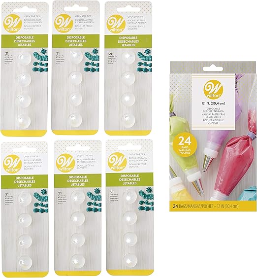 Amazon Com Wilton Disposable No 21 Open Star Decorating Tips And