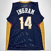Facsimile Autographed Brandon Ingram New Orleans Blue Reprint Laser Auto Basketball Jersey Size Men's XL