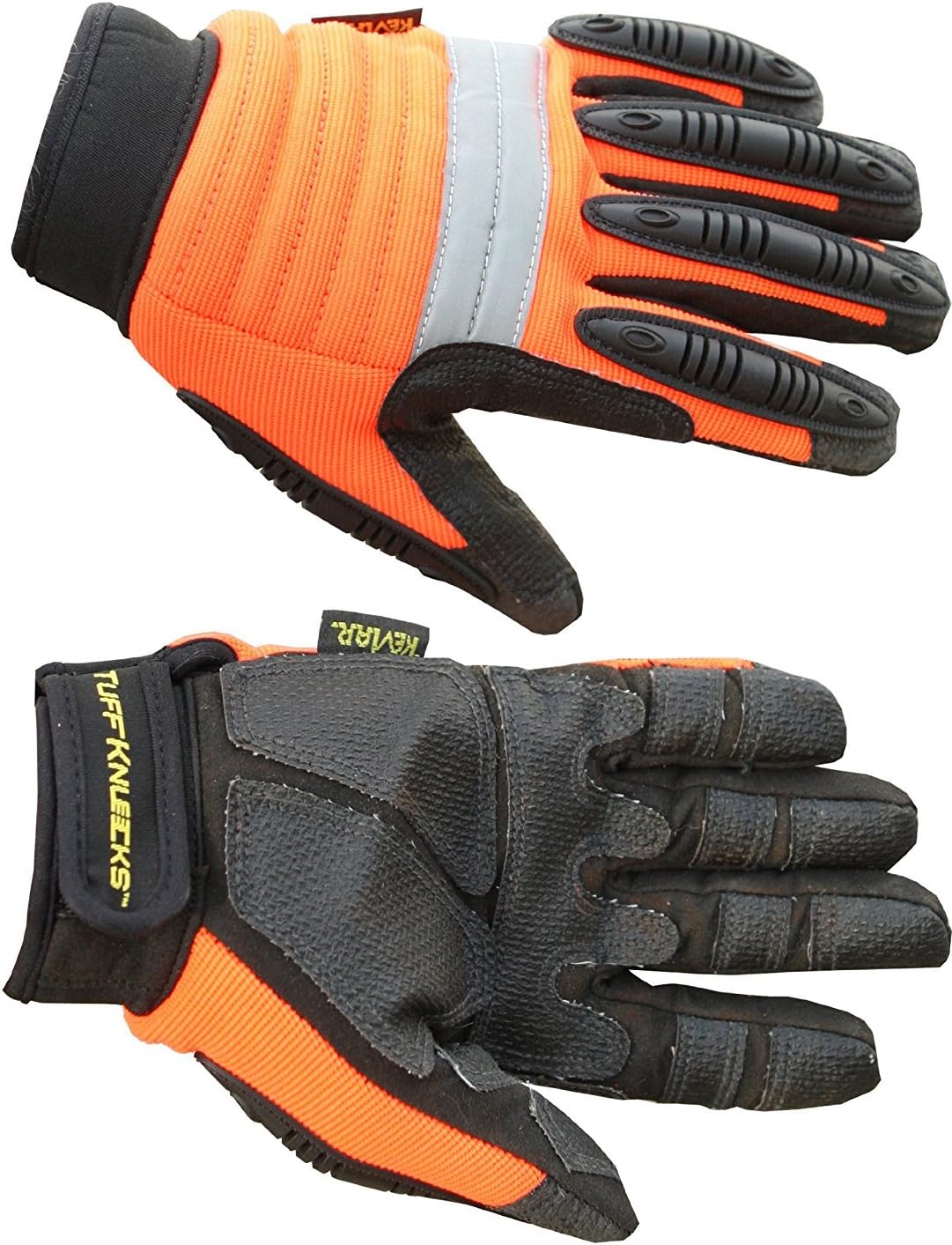 Kevlar Knuckle Reflective Metacarpal Impact Safety Work Gloves - Medium