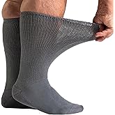 Viasox EasyStretch Diabetic Crew Socks for Men & Women, Non Binding Neuropathy Socks
