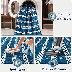 SERISSA Washable Runner Rug,2x6 Soft Non Slip Boho