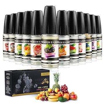 E Liquids?12 X 10ml E Zigarette Liquid VG50/PG50 E-liquid für E-Zigarette Ohne Nikotin 12 Aromen E-Shisha Liquids E Liquid Se