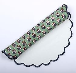 Ridhi Bo-ho Round Place Mat Double Layer Floral