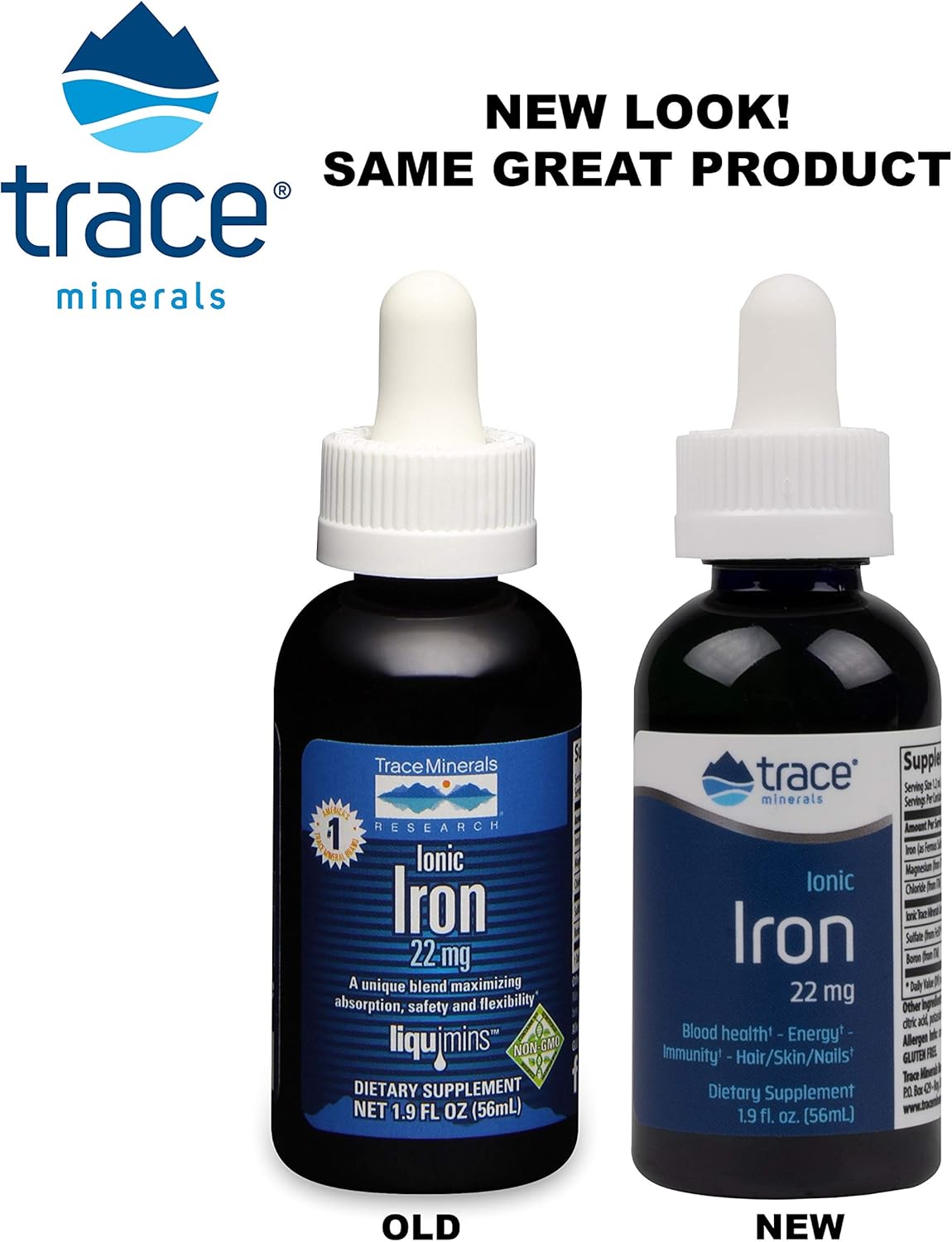 Trace Minerals Liquid Ionic Iron, 22 mg, 1.9 Ounce: Health & Personal Care