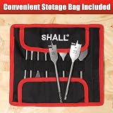 Shall 8-Piece Wood Spade Drill Bit Set 1/4 Inch Hex Shank Ø6-32 mm Pouch view 4