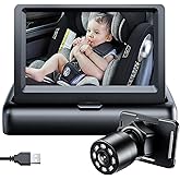 Itomoro Baby Car Mirror, View Infant in Rear Facing Seat with Wide Crystal Clear View,360° Rotation Plug and Play Easy Instal