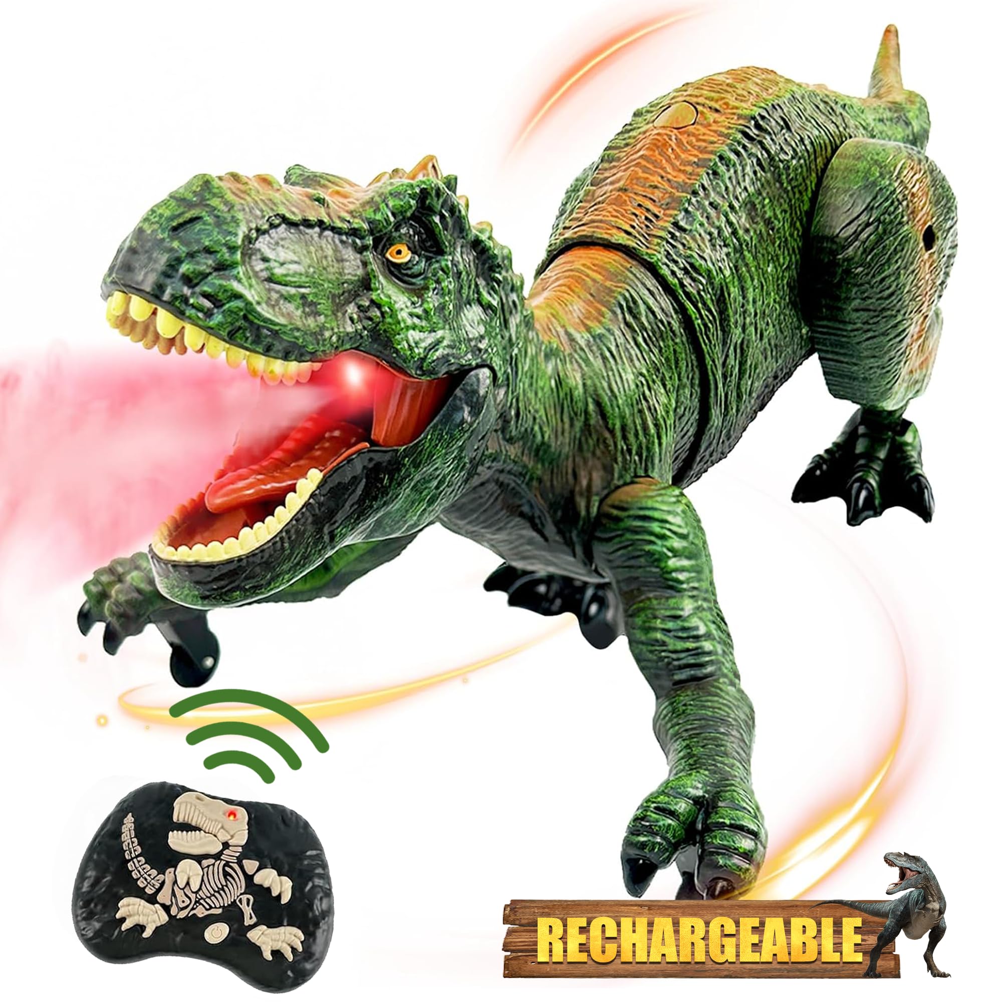 Photo 1 of **MISSING REMOTE CONTROL***
Dinosaur Toys for Kids 3-5-7 Years Old, Remote Control Tyrannosaurus Rex, Toddler Toys 3-4, T-Rex with Light & Spray & Roar, 3 4 5 Year Old Boy Toys Kids Christmas Stocking Stuffers